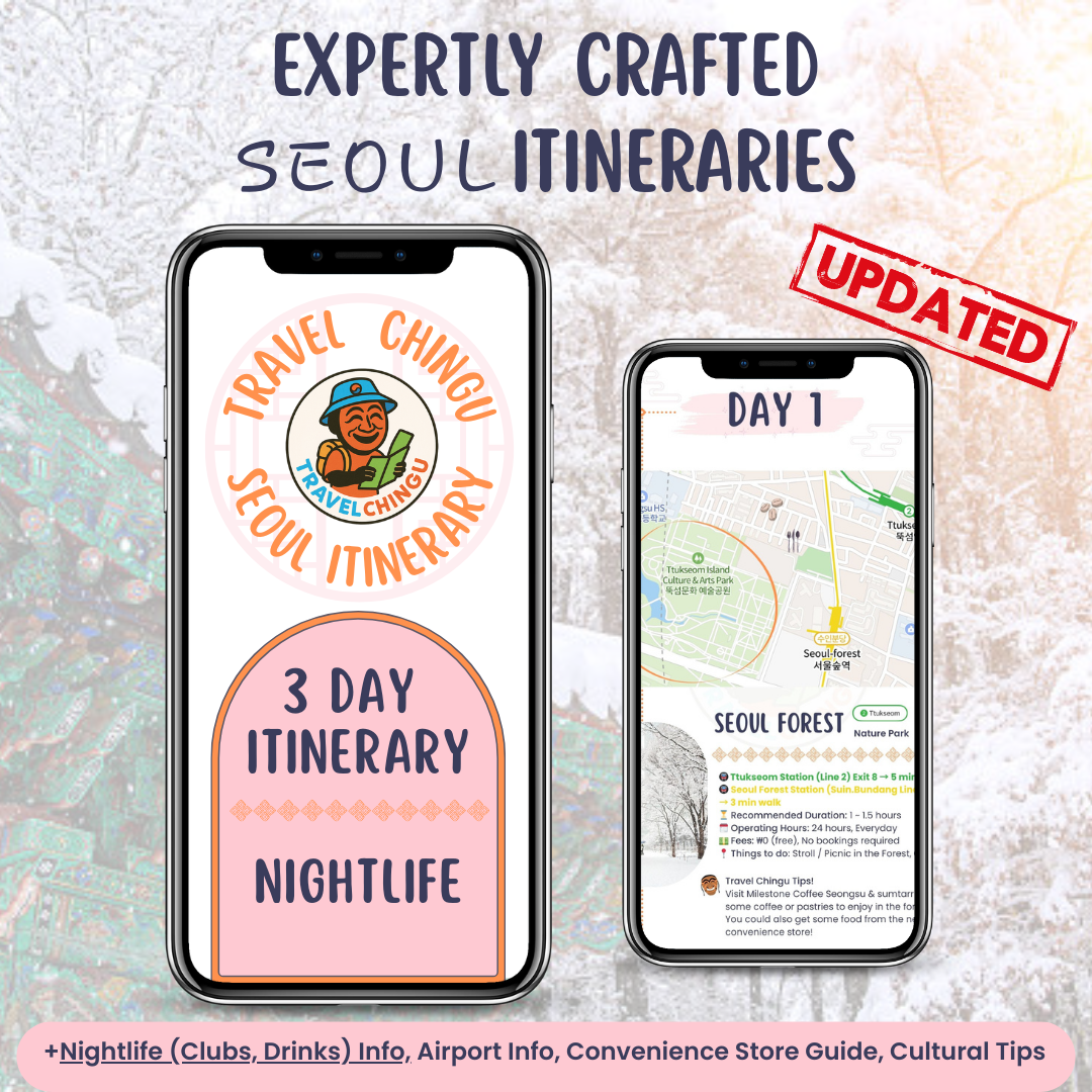South Korea Seoul Itinerary 3 days Nightlife clubs bars alcohol partying drinks expert airport information convenience store cultural tip