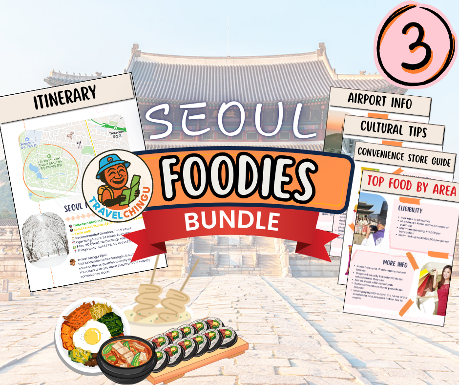 Food lover Foodies Korean food seoul 3 day itinerary bundle