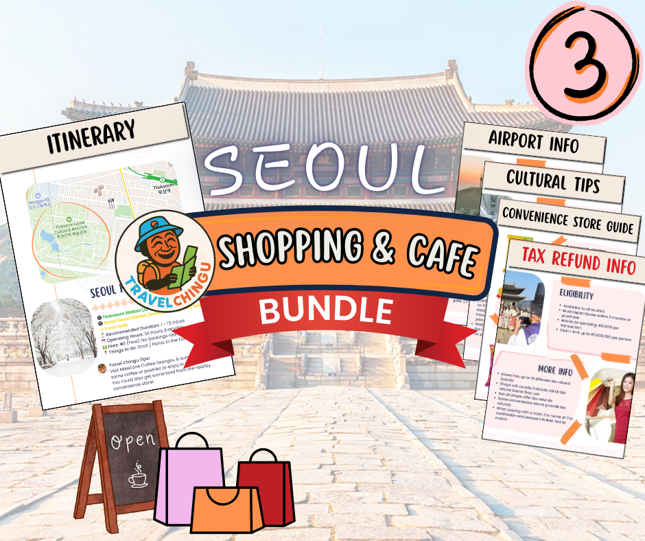 Korea shopping cafe bundle seoul itinerary 3 day
